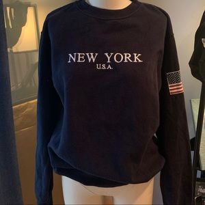 Brandy Melville Navy NY Sweatshirt